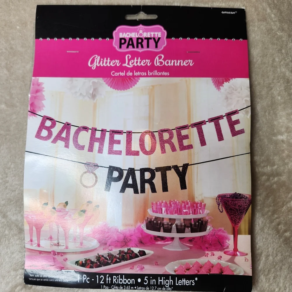 Bachelorette Party Pink And Black Banner